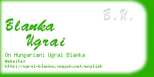 blanka ugrai business card